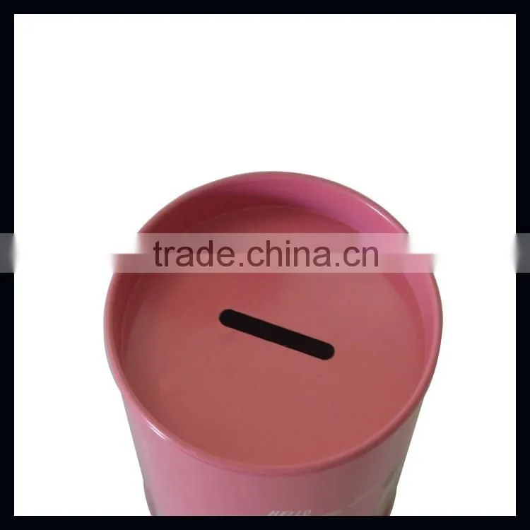 Fashionable Round Colorful Coin Box Piggy Bank Money Tin Box