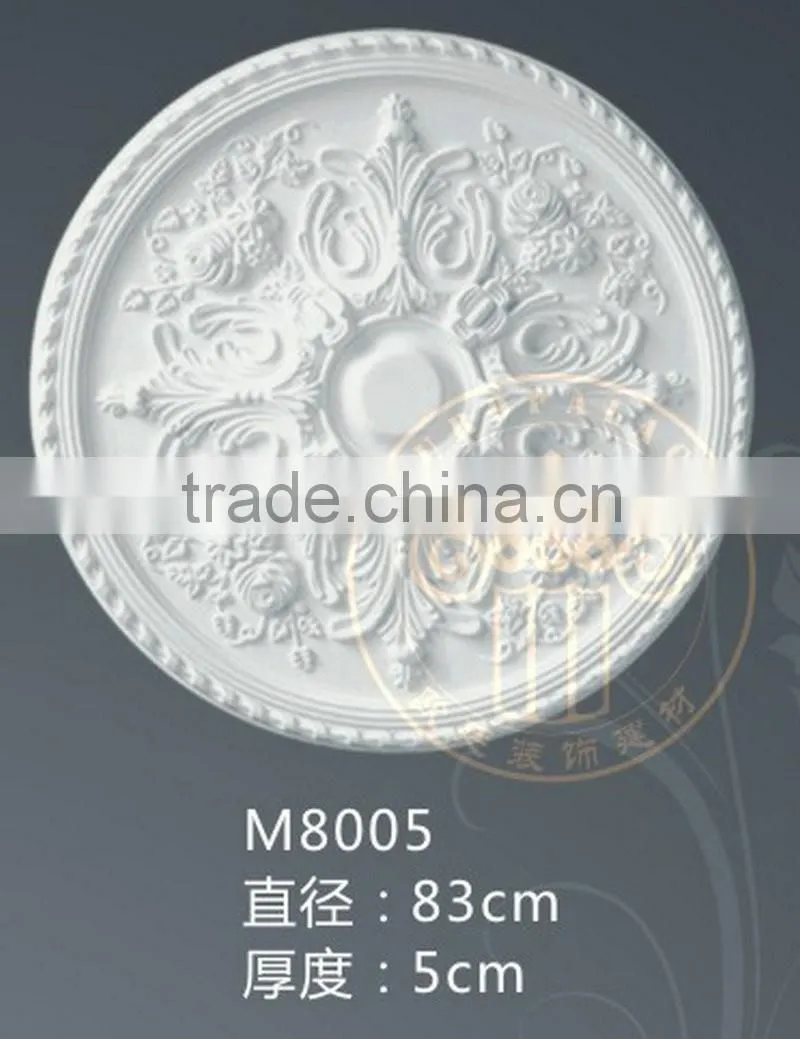 Beautiful decoration for ceiling lamp PU lamp medallion/ceiling decoration for lamp round shape