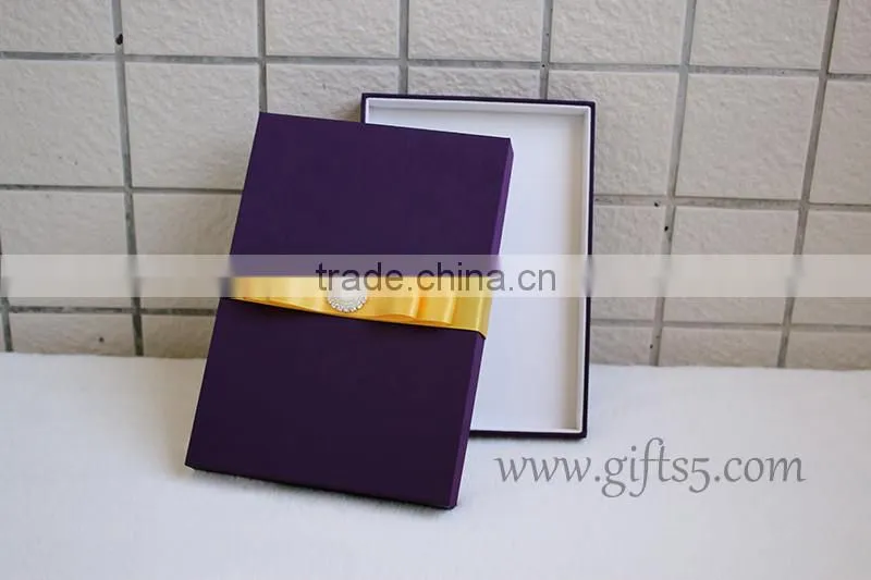 Luxury elegant purple wedding gift box wedding invitation box