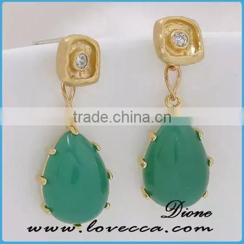 Summer fashion women styles Europe and America teardrops stones earrings