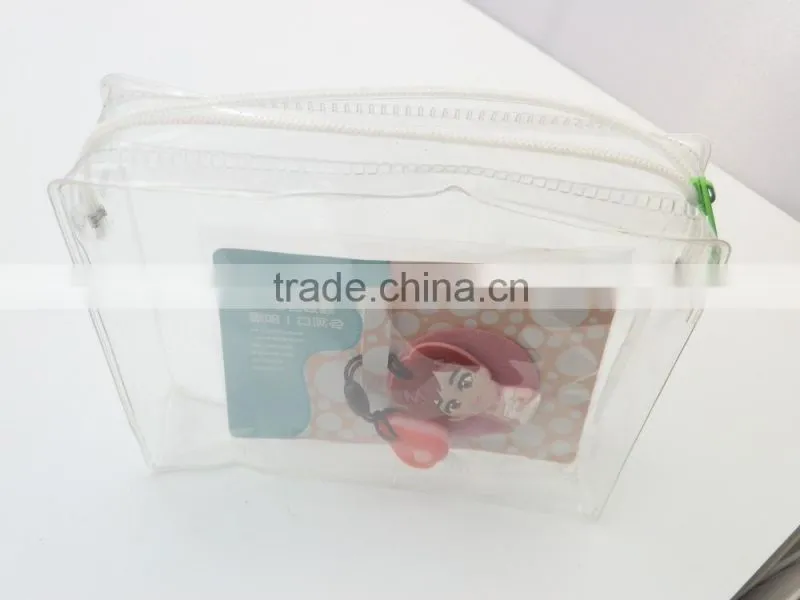 Transparent clear PVC Pen Bag with printing