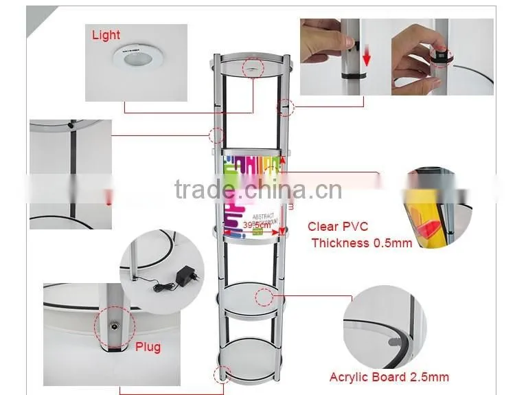 aluminum rotary twist tower display stand