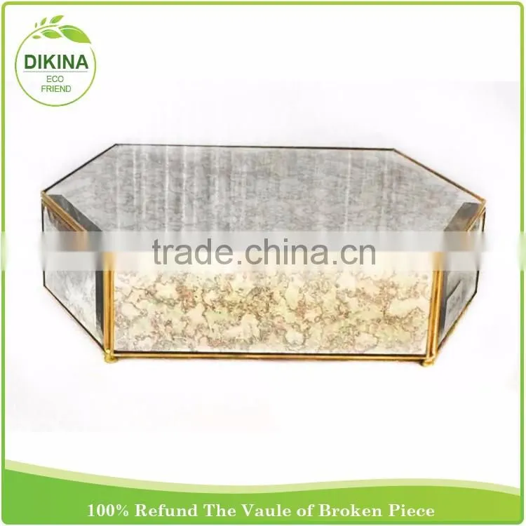 Bridesmaid Maid of Honor Personalized Vintage jewellery case decorative metal lock hexagon square rectangle round box packaging