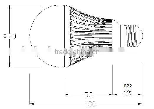 guangzhou supplier led B22 /e27 led lighting with CE/RoHs led lamp