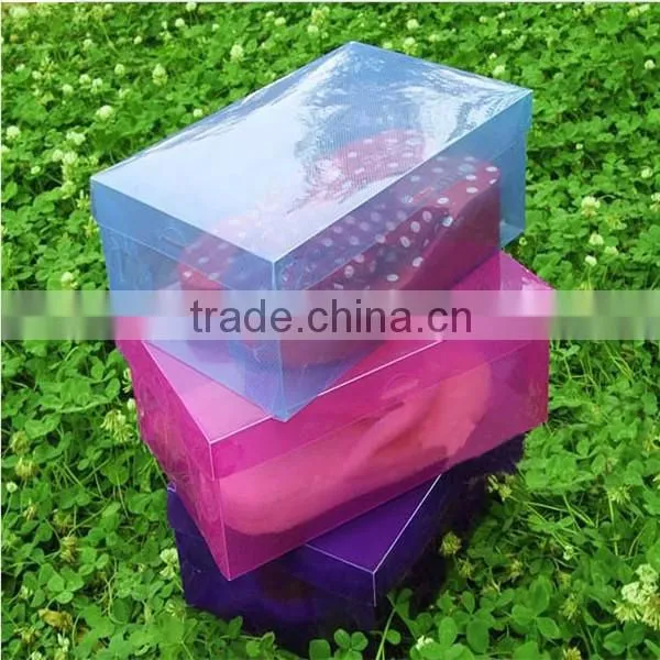 clear acetate plastic foldable PP shoes box