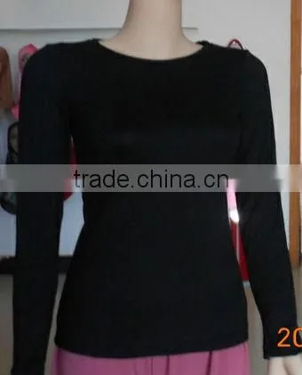 Long sleeve shirt crew neck timeless piece blend black and white T-SM83