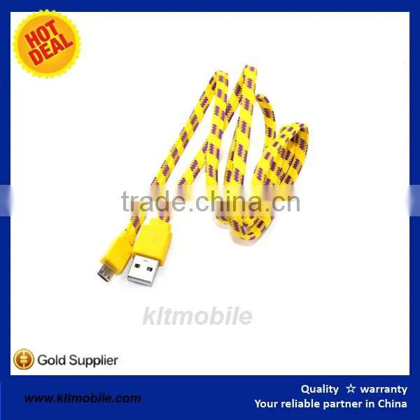 Nylon usb cable Data for Galaxy Andriod Rapid Data Transfer & Charging Micro USB Cable