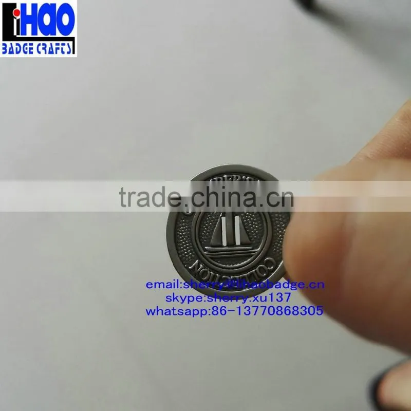 2016 High quality die casting cheap custom coins with hollow out logo