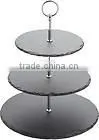 2 Tier Slate Serving Stand with Chrome Handle/Hot Selling Slate 2 Tier Cake Stand, CupCake, Muffin, Dining Room, Kitchen Display