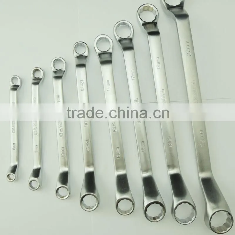 8pcs offset ring wrench set chrome vanadium steel high quality