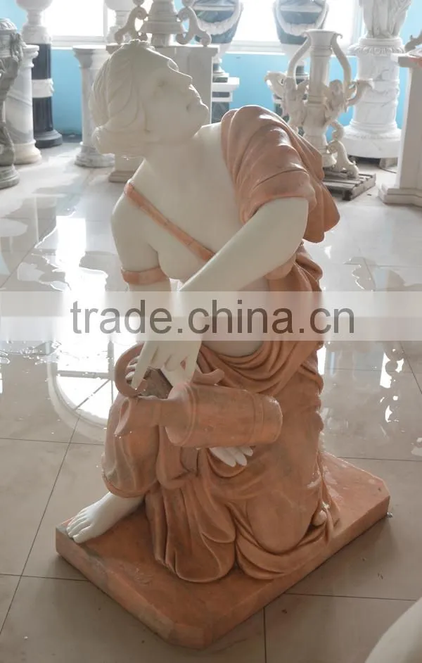 Hand Carved Life Size Marble Statue of Apollo Bath
