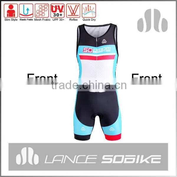 Product Description 2014 new style sublimated men's tri suit