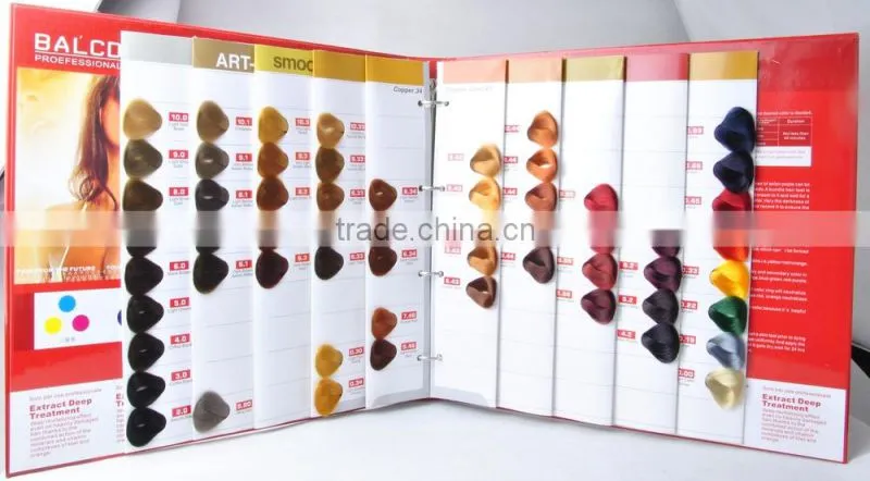 OEM Manufacturer Salon Professional Hair Dye Color Chart/Color Swatch Book