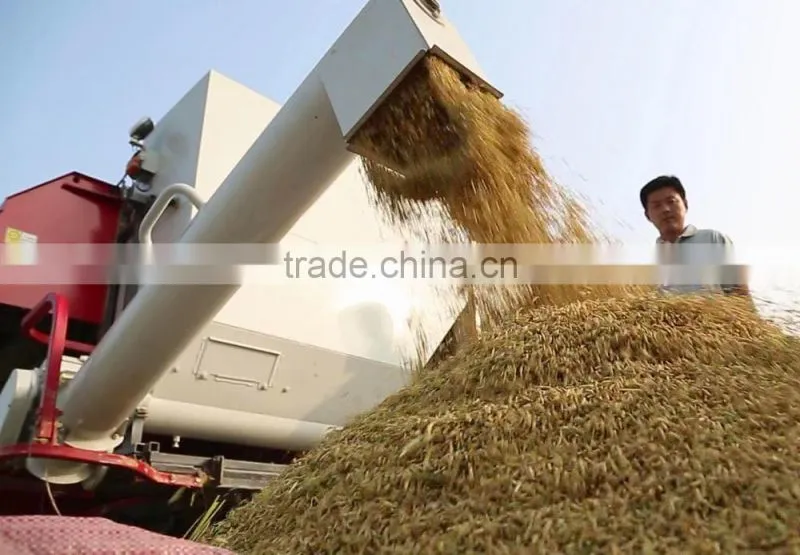 Rice combine harvester with track