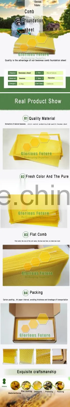 High Quality Foundation Cell Beeswax Base Sheet