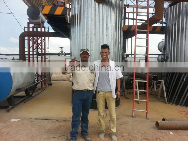 Waste machinery oil /black oil /heavey oil /slage oil to oil with Oil Distillation machine