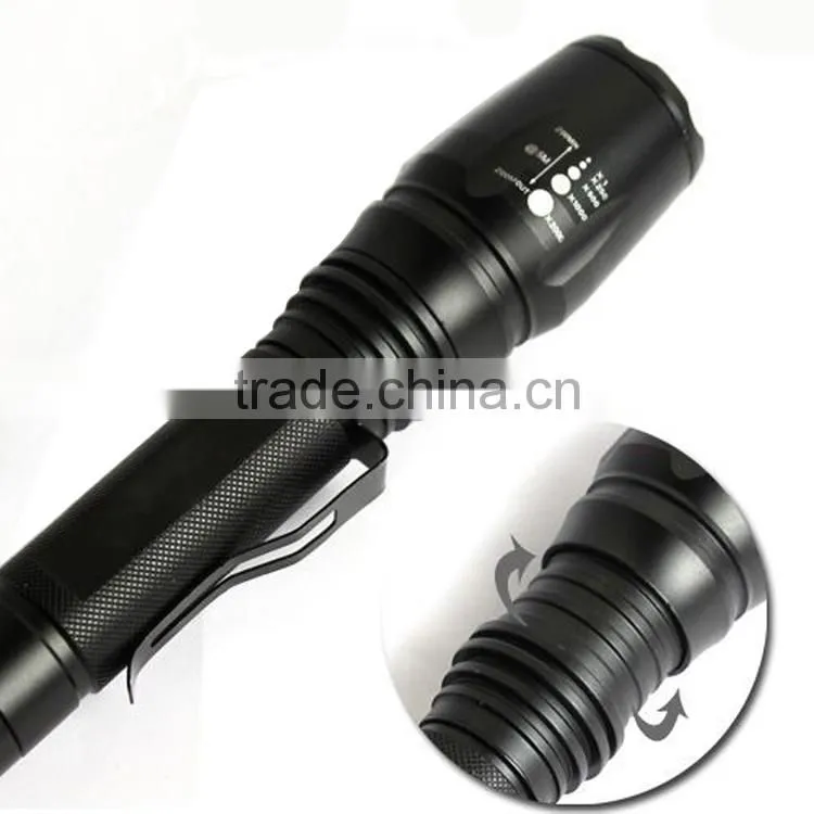 ultra bright zoom aluminium LED torch flashlight tactical flashlight