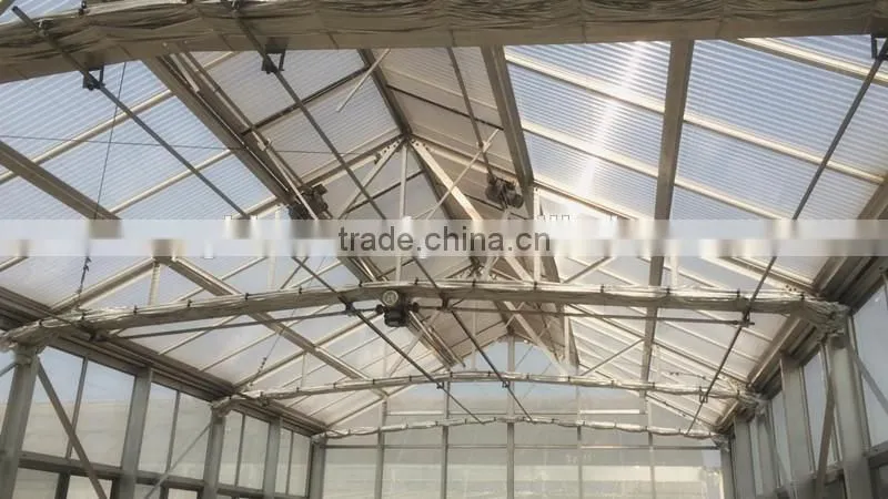 Aluminum frame Glass Greenhouse PC greenhouse with aluminum structure