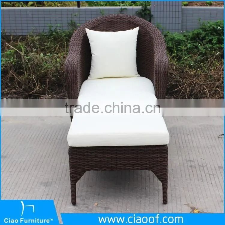 Outdoor Hotel Rattan Pool Lounger Bed