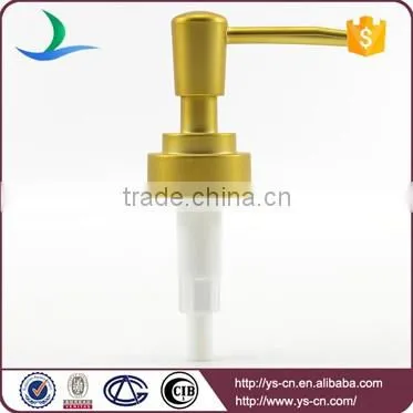 Newest matte-gold tine long nozzle design liquid soap lotion pump