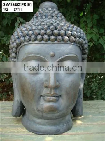 High quality buddha head with fiberstone material for sale