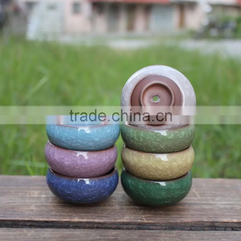 Garden cracked ice succulent plants porcelain flower pot