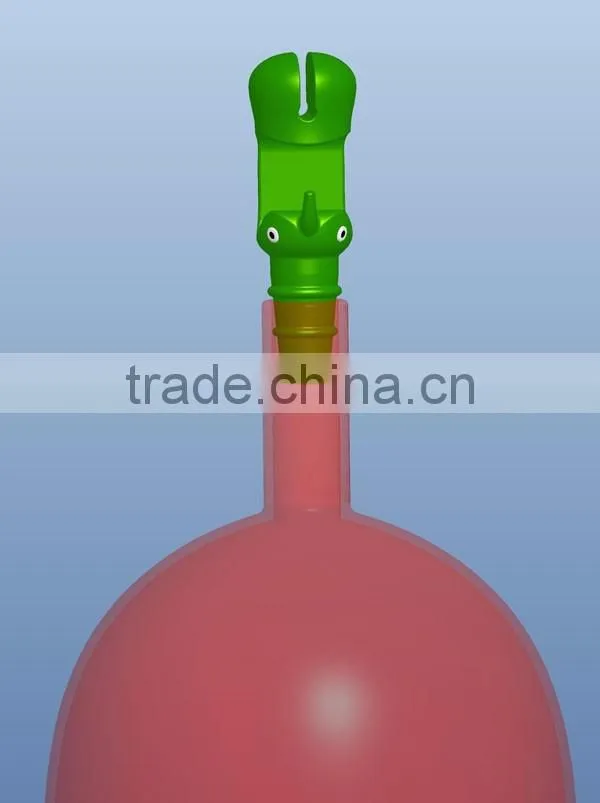 silicone wine bottle stopper spoon rest pot clip 3 in 1 cute rhino original design