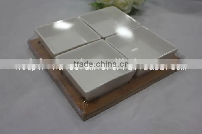 Set of 3 Tapas Dishes & Board,LFGB,FDA,CE / EU,SGS Certification and Dishes & Plates Dinnerware Type 3 compartment