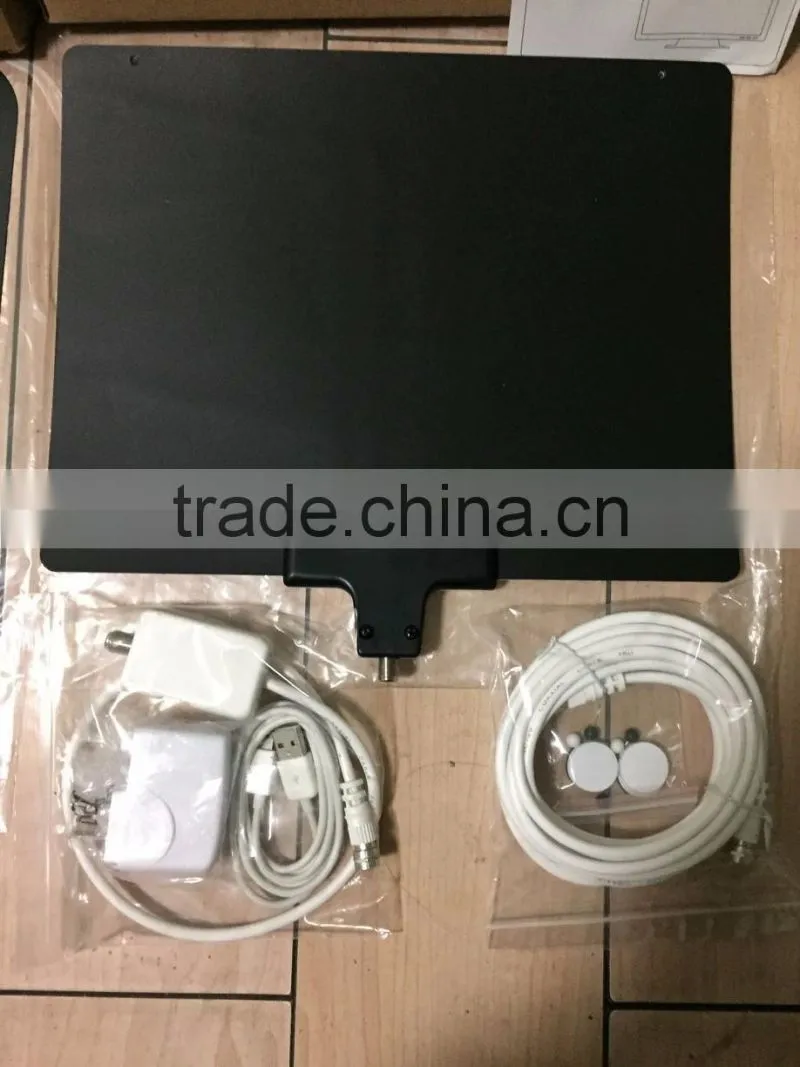 Latest Digital Indoor Tv Antenna Flat Digital HD TV Atenna UIitra-thin 50 Miles Range HD High Gain Flat Antenna Amplified