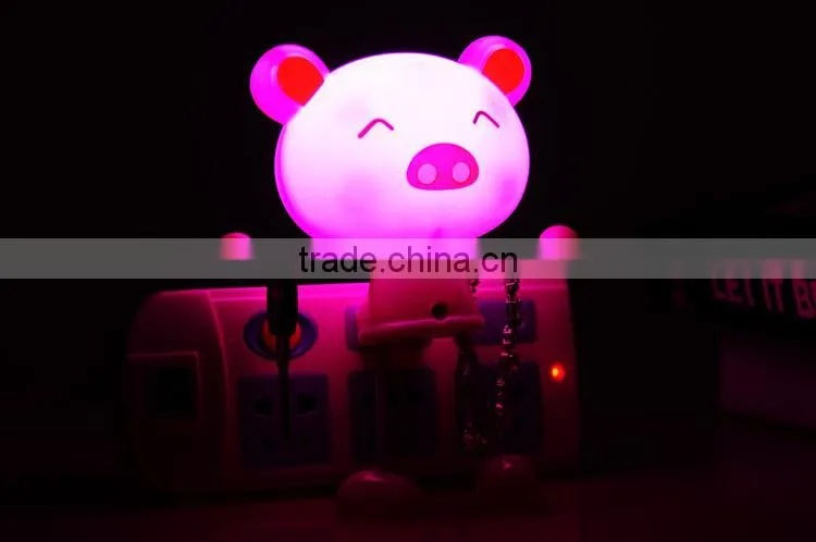 Plug Cartoon Animal Pig Led Motion Sensor Night Light