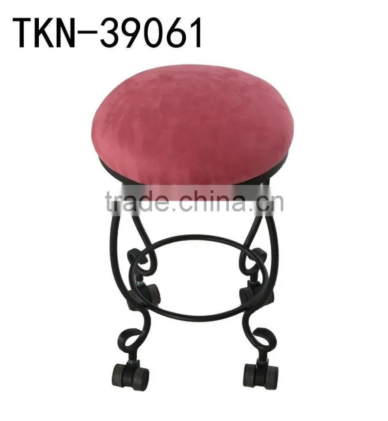 Potable movable Ottoman stool hydraulic chair with wheels used salon furniture TKN-39061