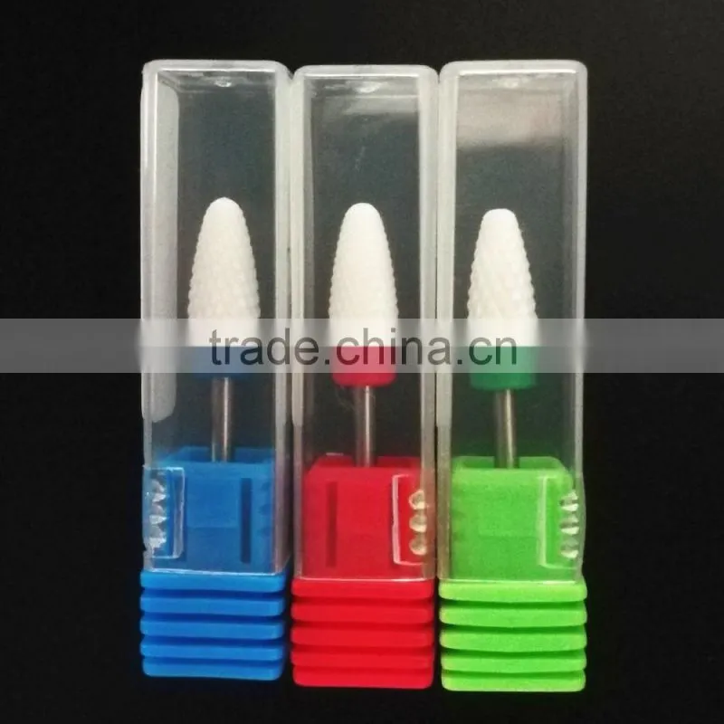 XF, F, M, C, XC, XXC, XXXC Type White Ceramic Nail Drill Bits For Manicure Professional Nail Tools