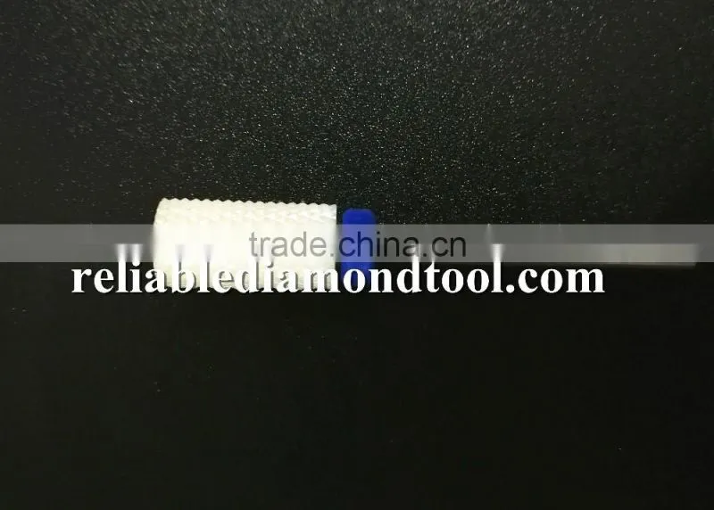 Medium Type Mshank diameter 2.35mm Ceramic Burr For Nail 1 Piece Huaxing large barrel