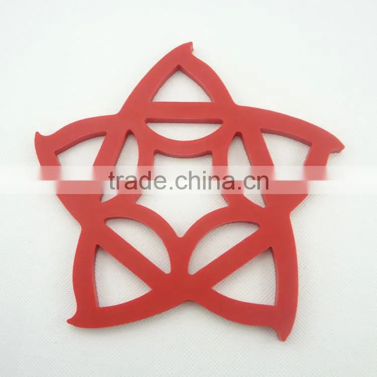 Five star shaped Anti-slip Silicone Table Mat Heat Resiatant Mat
