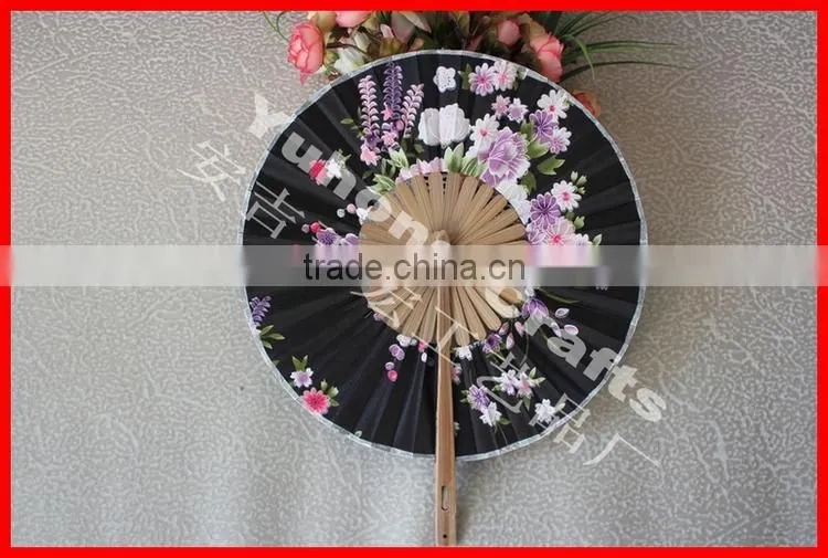 New style windmill shape bamboo fabric fan