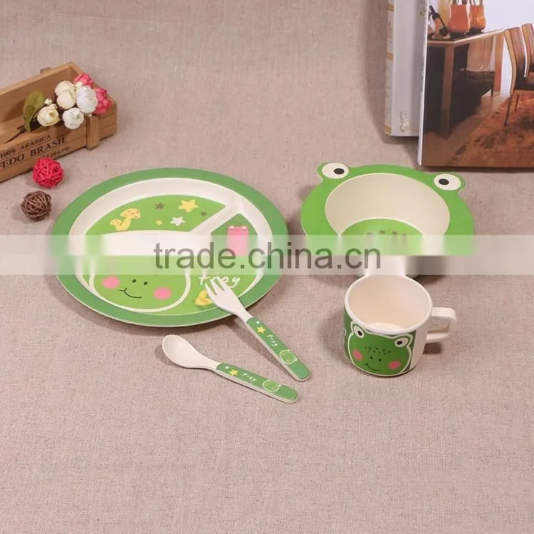 Eco-Friendly Baby Bamboo Fiber Tableware Wholesale Dinnerware Set