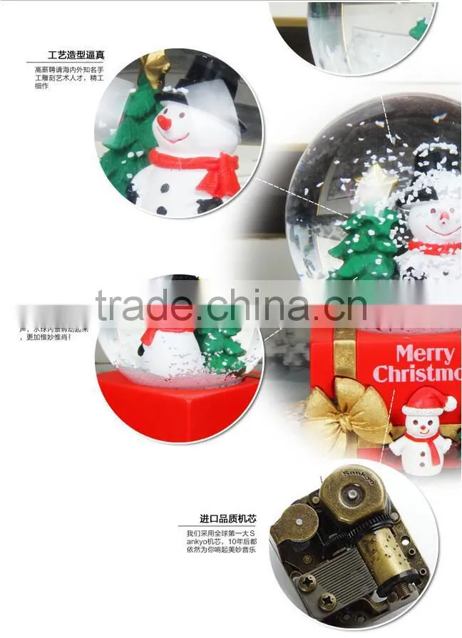 Hot Sale musical snow globe christmas Gifts snow globe christmas decoration snow globe