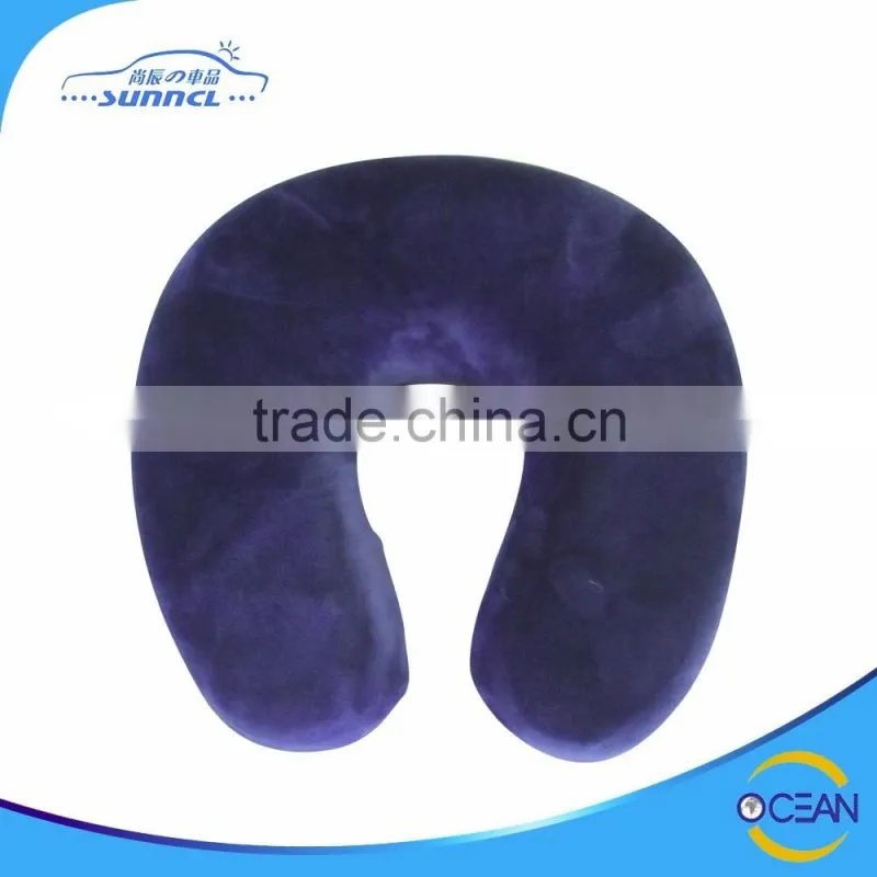 Classic Design High Quality U Shape Memory Foam Travel Neck Pillow Covered by Velvet
