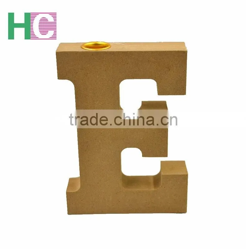 2017 high quality mdf wood candle holder in custom