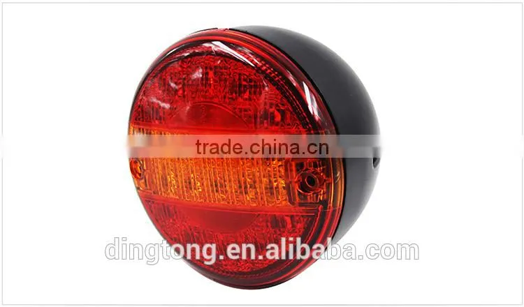 Round led truck and trailer back lamp 12v 24v led rear tail lamps
