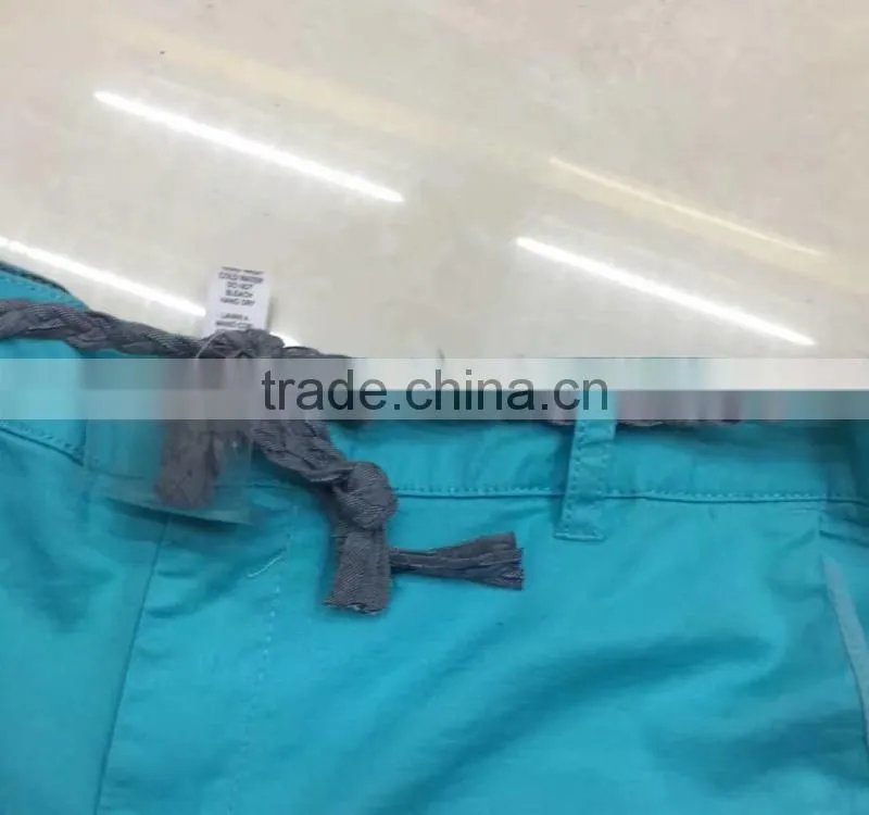 Ladies cotton/polyester shorts stock apparel