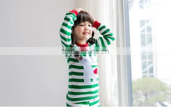 New Fashion Children's Clothing Sets kids Christmas Striped Pajamas