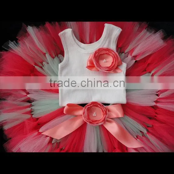 Wholesale children clothes new design fluffy skirt chiffon pettiskirts tutu red tutu skirts romantic tutu skirts