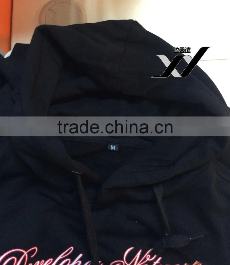 black custom men hoodie 2015 fashion printing