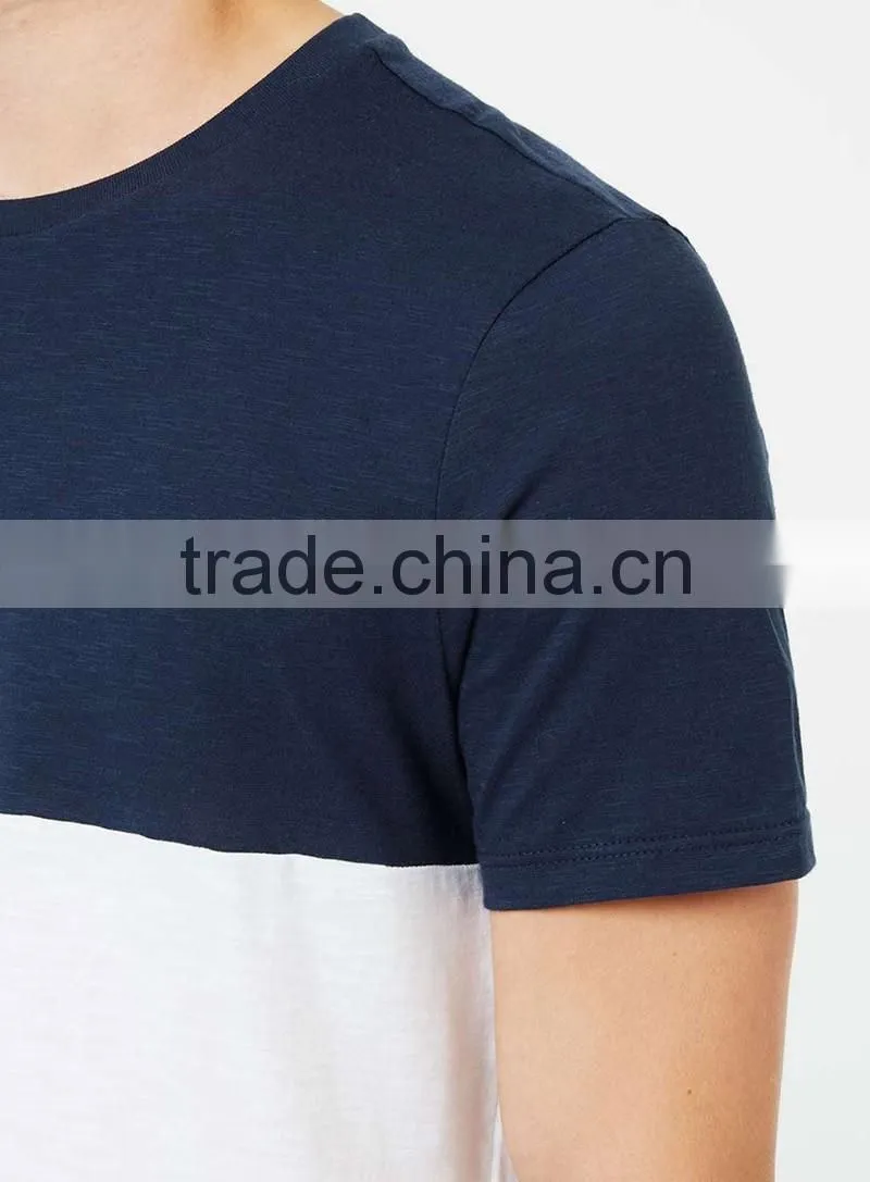 wholesale custom navy blue and white mens t-shirts 100% cotton t shirts