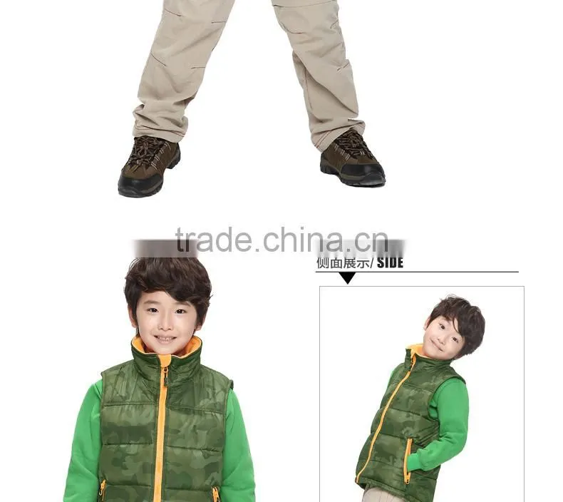 2015 Hot Sell Spring Windproof Kids Padded Waistcoat