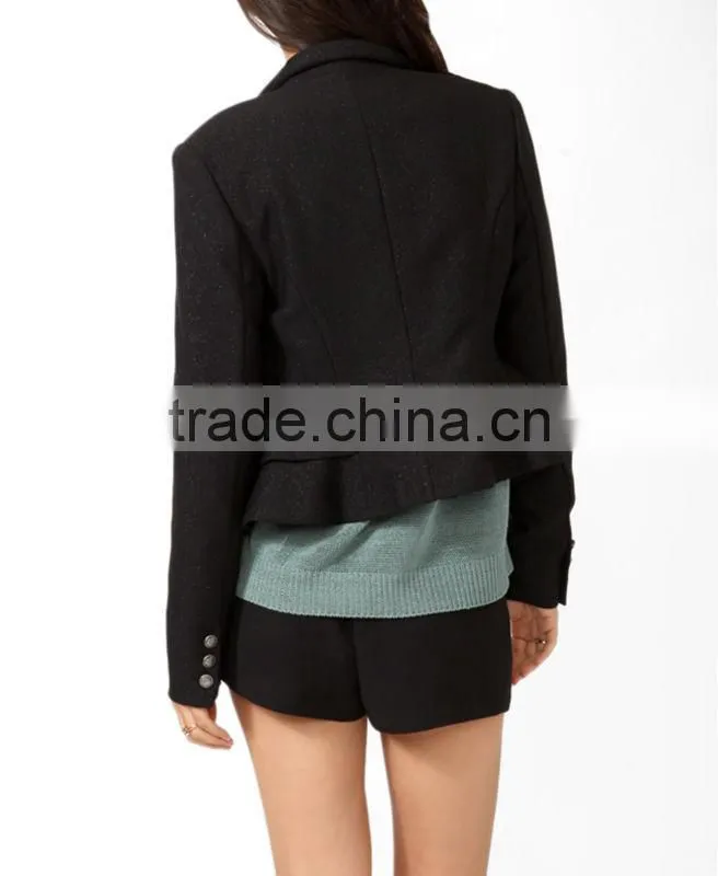 Crest Button Metallic Blazer