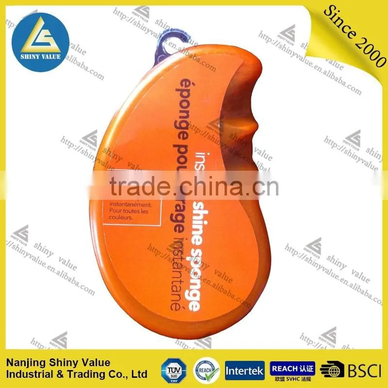 plastic box shoe care accessories irregular shape travel instant temporary shine sponge