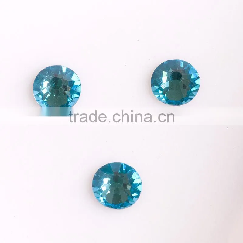 Wholesale aquamarine non hotfix rhinestone flatback