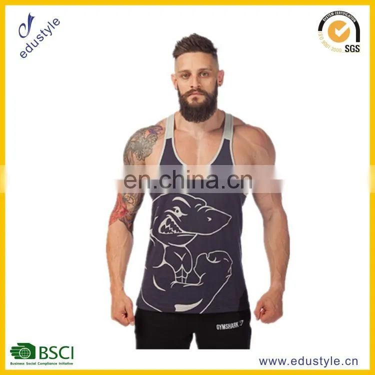 OEM Wholesale Casual Summer 95% Cotton 5% Spandex Men Sublimation Breathable Dri Fit Fitness Tank Top